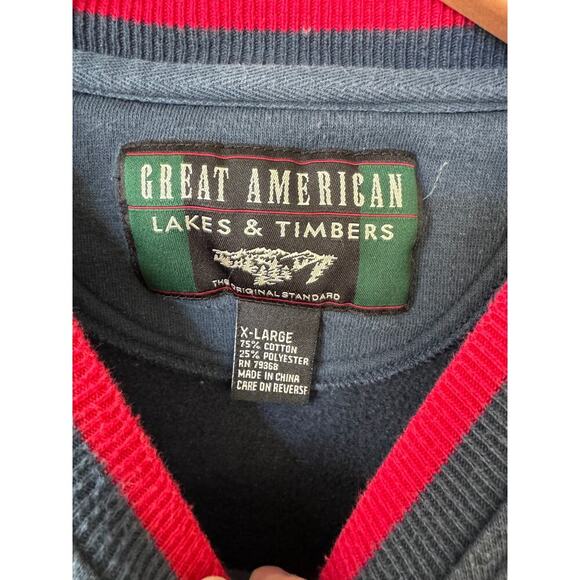 Vintage 90s Great American Christmas Santa Sweater - Picture 3 of 4